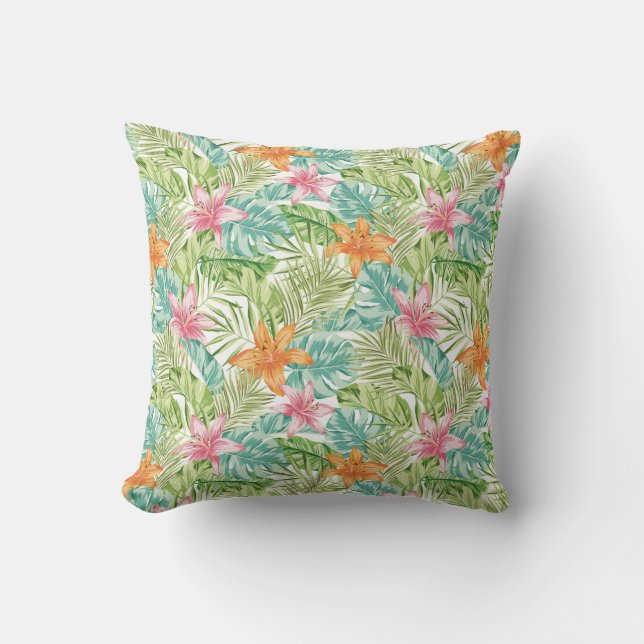 Tropical Summer Holiday Cushion / Pillow (Front)