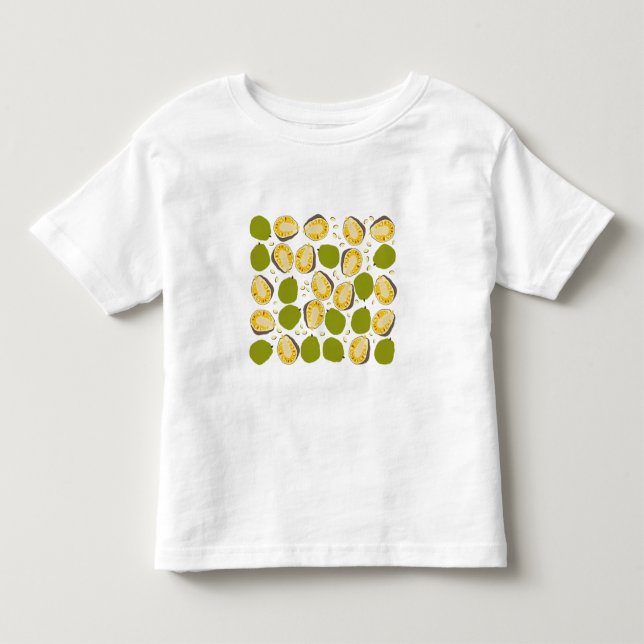 Tropical Summer Jackfruit Pattern - Exotic Fruit Toddler T-Shirt (Front)