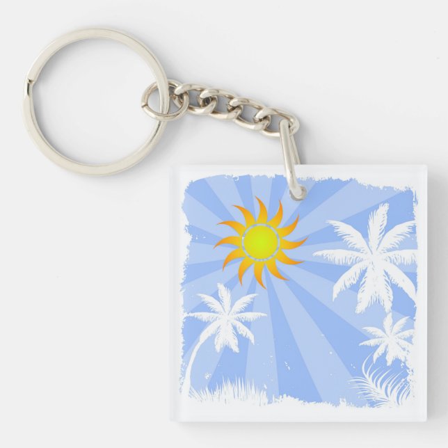 Tropical summer key ring (Front)