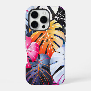 Tropical Summer Monstera Leaves iPhone 16 Pro Case