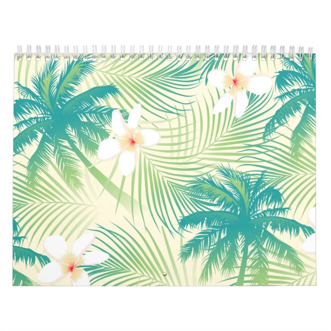 Tropical summer palm trees calendar (Cover)