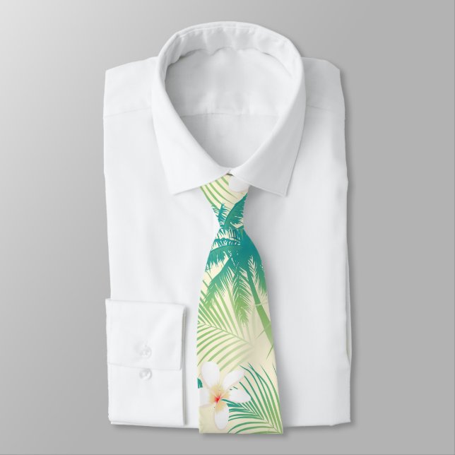 Tropical summer palm trees tie (Tied)