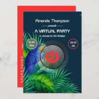 Tropical Summer Parrot Virtual Birthday Party
