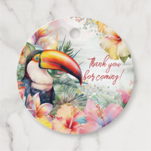 Tropical Summer Party Gift Bag Tags