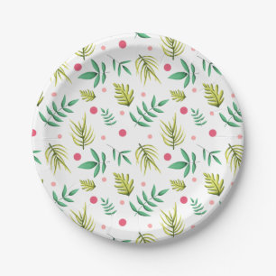 Tropical Summer Party Pattern Paper Plate