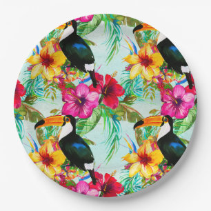 Tropical Summer pattern Paper Plate