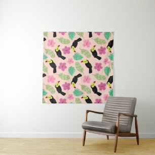 Tropical summer pattern tapestry