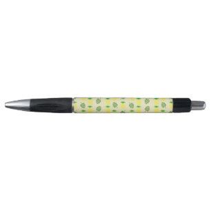 Tropical Summer Pineapple and Palm Leaves Pattern