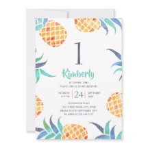 Tropical Summer Pineapple Beach 1st Birthday Party