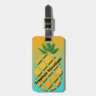 Tropical Summer Pineapple Luggage Tag