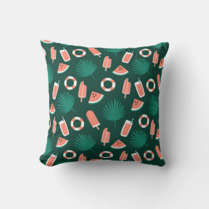 Tropical Summer Refreshments Pattern Cushion