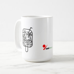 Tropical Summer Sips Coffee Mug   Minimalist Line 