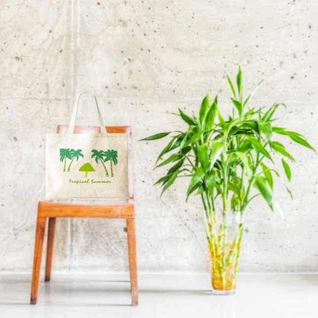 Tropical Summer Tote Bag (A fun, summer tote for summer adventures!)