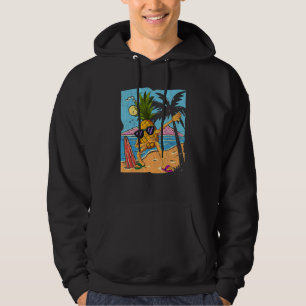 Tropical Summer Vacation Beach Fruit Dabbing Pinea Hoodie