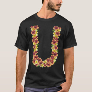 Tropical Summer Vacation Hawaiian Flowers Floral L T-Shirt
