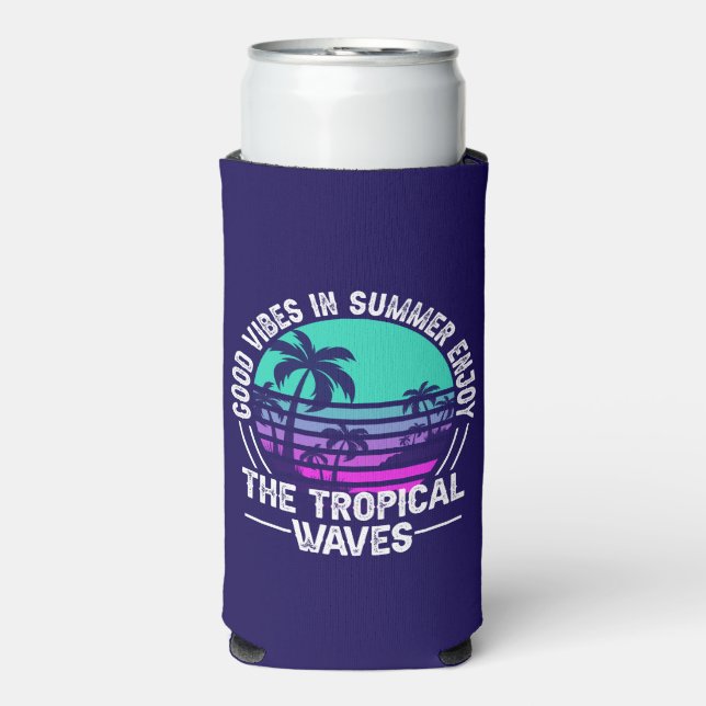 Tropical Summer Vibes-82646 Seltzer Can Cooler (Seltzer Front)
