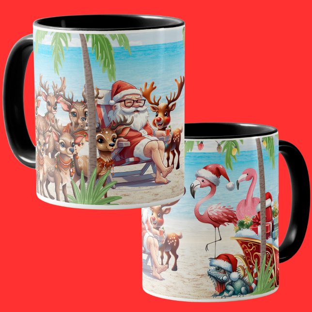 Tropical Summer Vibes Christmas In July Party Mug (Creator Uploaded)