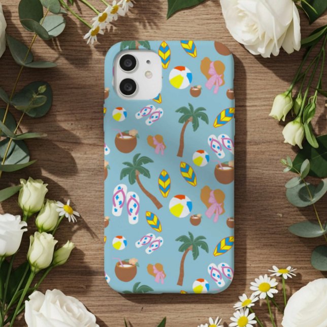 Tropical Summer Vibes Pattern Phone Case (Creator Uploaded)