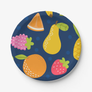 Tropical Summer Waves Beach Party Pattern Paper Plate