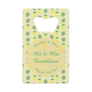 Tropical Summer Wedding Pineapple and Palm Leaves