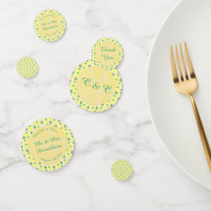 Tropical Summer Wedding Pineapple and Palm Leaves Confetti