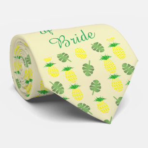 Tropical Summer Wedding Pineapple and Palm Leaves Tie