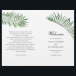 Tropical summer wedding program. Green leaves<br><div class="desc">Contact me,  please,  if you need additional items.</div>
