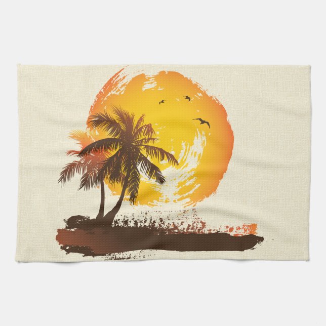 Tropical Sun Tea Towel (Horizontal)