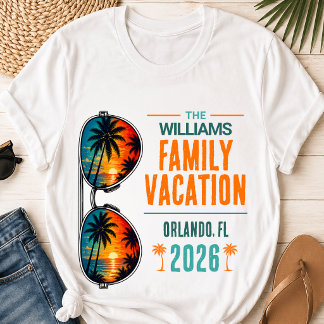 Tropical Sunglasses Family Vacation Matching Beach T-Shirt