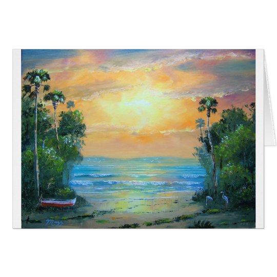 Tropical Sunny Beach Card