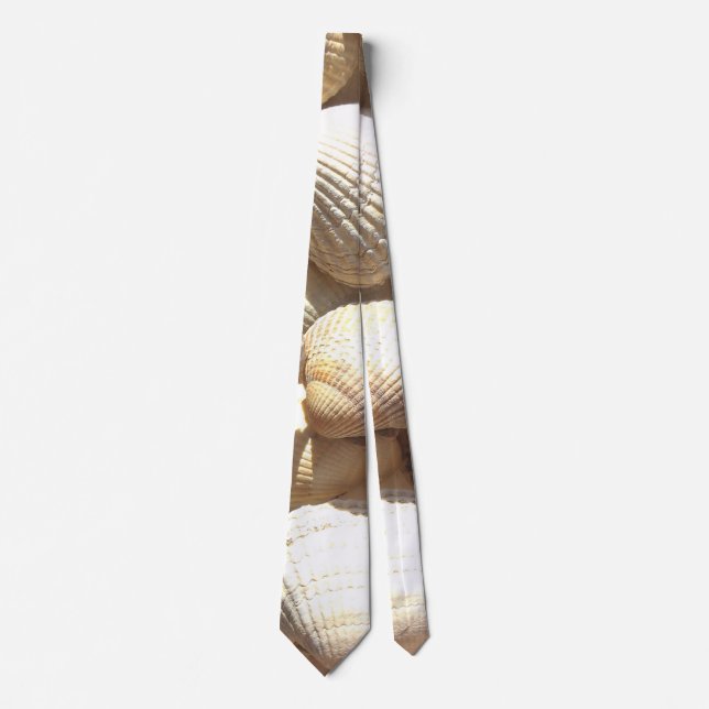 Tropical Sunny Exotic Sea Shells Tie (Front)