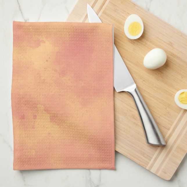 Tropical Sunrise Cloud Effect  Tea Towel (Quarter Fold)