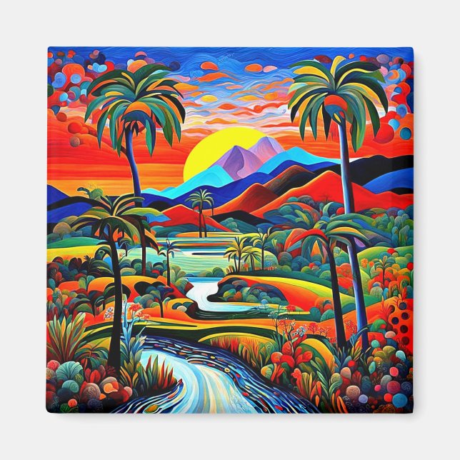 Tropical Sunrise Magnet (Front)