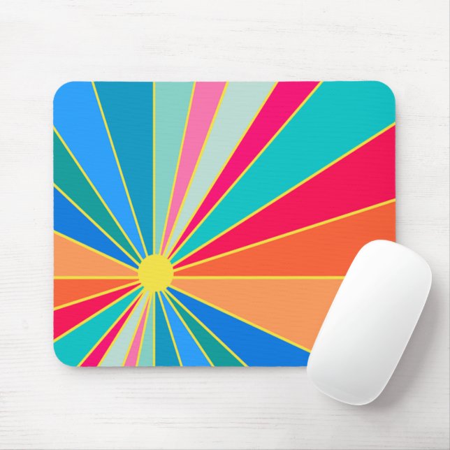 Tropical Sunrise Mouse Mat (With Mouse)