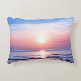 Tropical Sunrise: Sea, Sky, Serenity Decorative Cushion