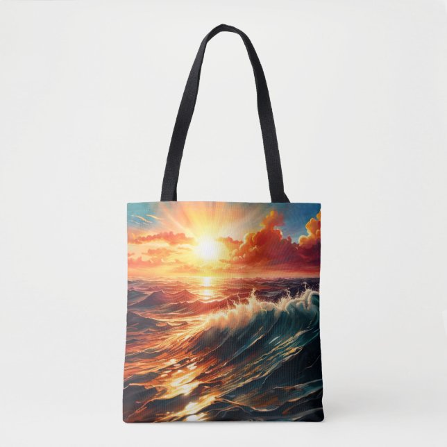 Tropical Sunrise Tote Bag (Front)
