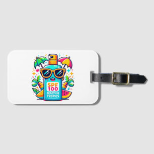 Tropical Sunscreen Fun  Luggage Tag