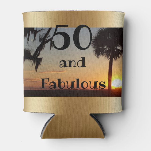 Tropical Sunset 50 and Fabulous Can Cooler (Front)