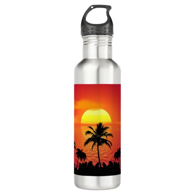 Tropical Sunset 710 Ml Water Bottle (Front)