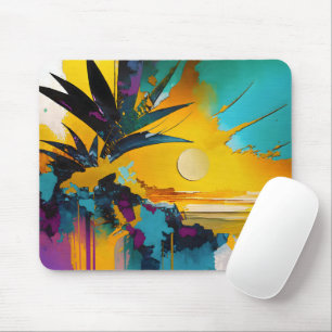 Tropical Sunset – Abstract Coastal Art Mouse Mat