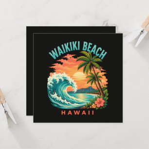 Tropical Sunset at Waikiki Beach Hawaii