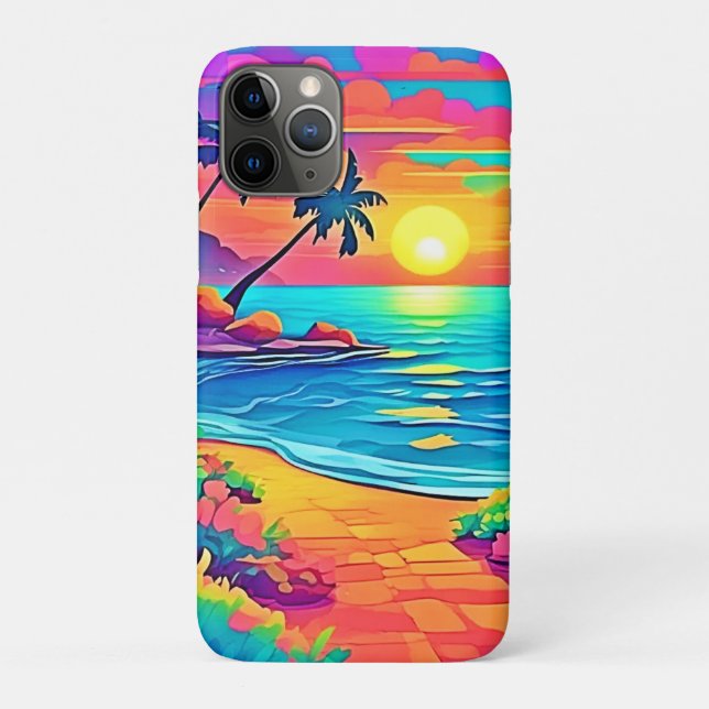 Tropical Sunset Beach Case-Mate iPhone Case (Back)