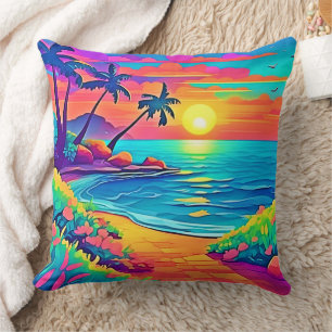 Tropical Sunset Beach Cushion