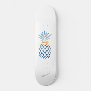Tropical Sunset Beach Pineapple Custom Skateboard