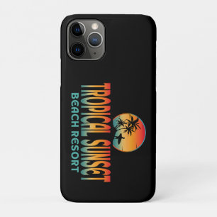 TROPICAL SUNSET BEACH RESORT SUMMER SURFING iPhone 11 PRO CASE