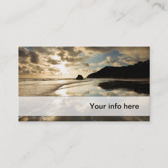 Tropical Sunset Business Card (Front)