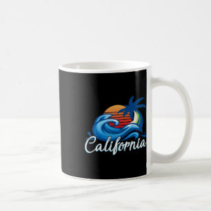 Tropical Sunset Cali Beach Waves Surfing Usa Calif Coffee Mug