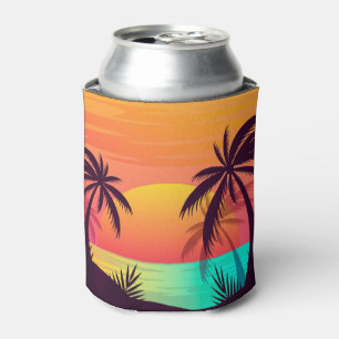 Tropical Sunset Can Cooler