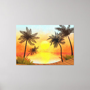Tropical Sunset Canvas Print