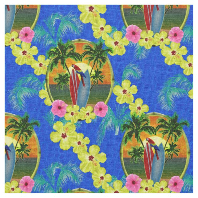 Tropical Sunset Fabric (Close Up)